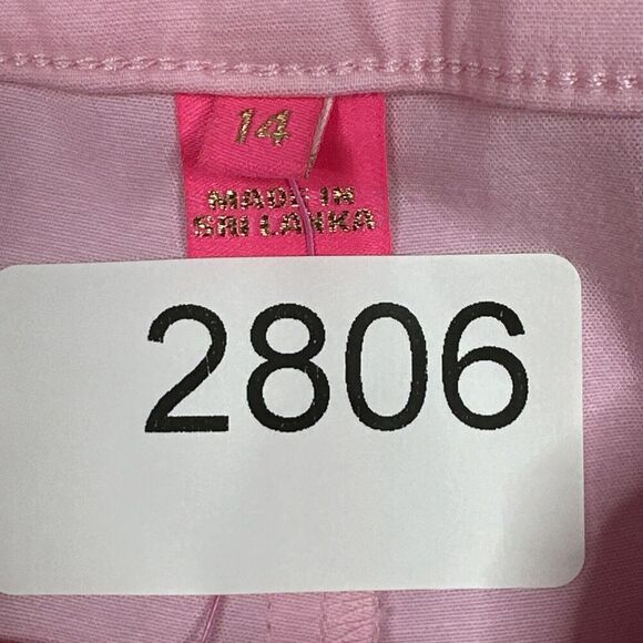 Lilly Pulitzer Alessi Stretch Shorts Size 14 Pink Blossom‎ High Rise NWT $78 - Picture 9 of 9